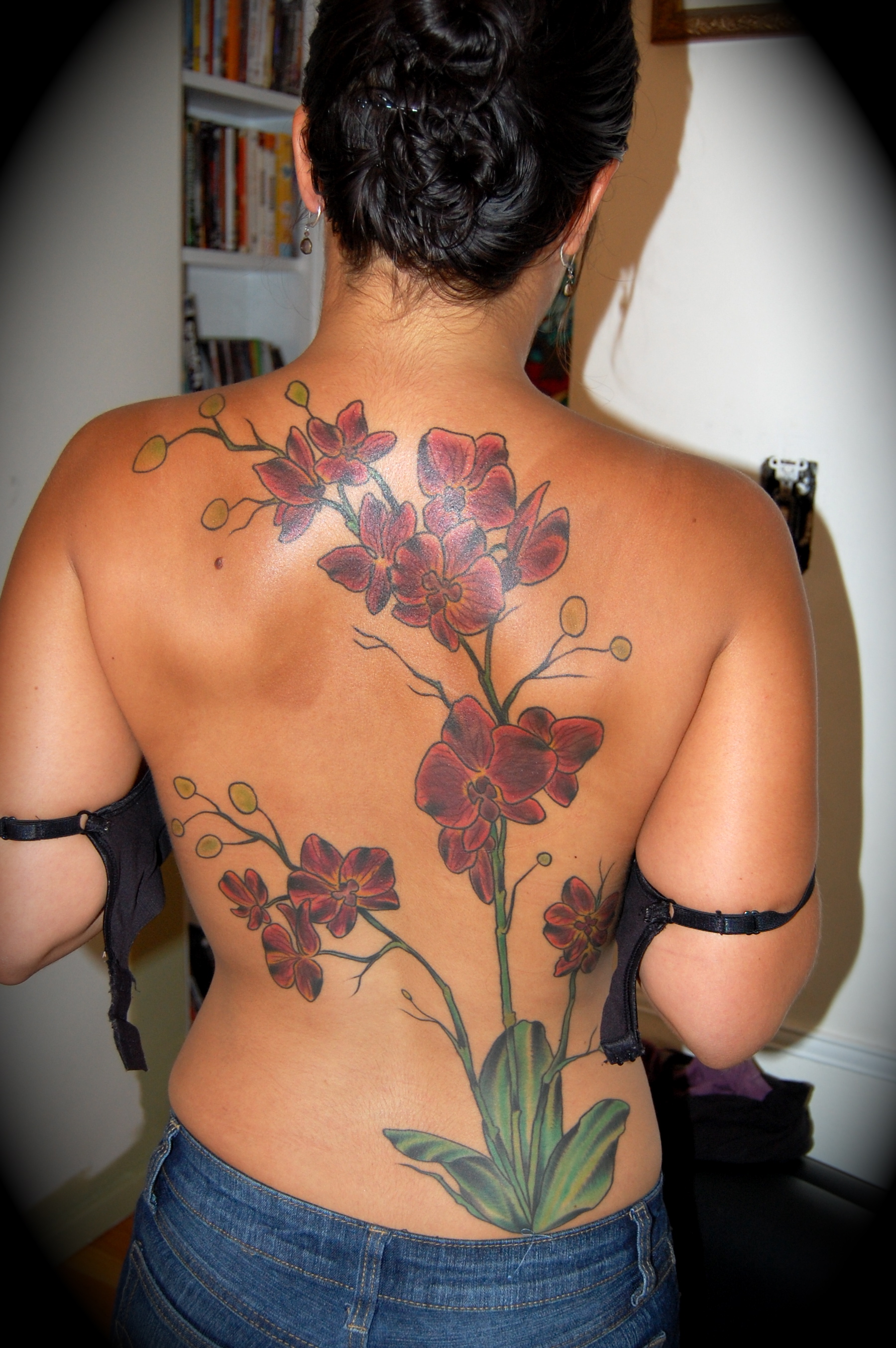 Orchid back piece Tattoos by